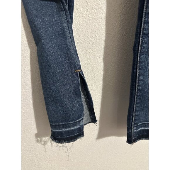 Judy Blue Women's Skinny Fit Jeans Size 1/25 Dark Wash Denim Stretch Raw Hem - Picture 8 of 15